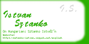 istvan sztanko business card